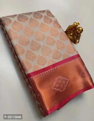Stunning Bridal Art Silk Zari Woven Saree With Blouse Piece For Women-thumb3