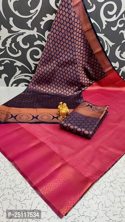 Stunning Bridal Art Silk Zari Woven Saree With Blouse Piece For Women