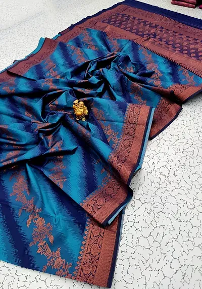 Art Silk Jacquard Butta Work Sarees with Blouse piece