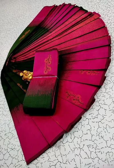 Glamorous Art Silk Jacquard Butta Work Sarees with Blouse piece