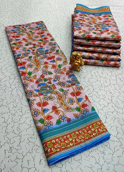 Cotton Printed Sarees with Blouse piece