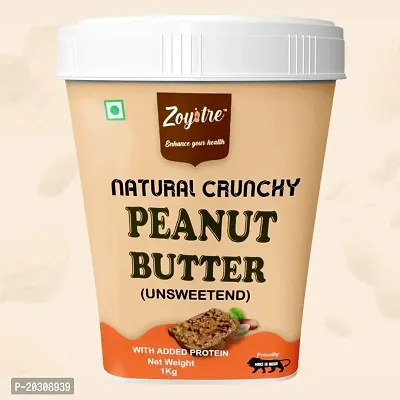ZOYITRE NATURAL UNSWEETENED CRUNCHY PEANUT BUTTER-1KG-thumb0