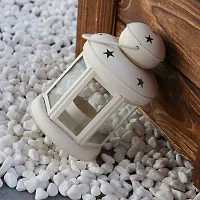 Hanging Lantern Tealight Holder - Decorations Items for Home Deacute;cor Set of 1 With Candles White Color-thumb1