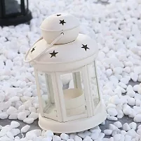 Hanging Lantern Tealight Holder - Decorations Items for Home Deacute;cor Set of 1 With Candles White Color-thumb3