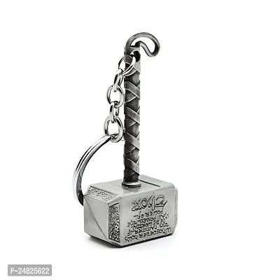 Stylish Thor Keychain Hammer Thor Hammer Keychain Metal Keychain Sliver-thumb0
