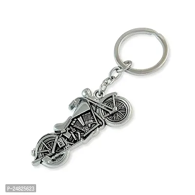 Stylish Chrome Plated Bike Key Chain Ring For Royal Enfield Bullet Electra Classic Thunderbird For Harley Davidson-thumb0