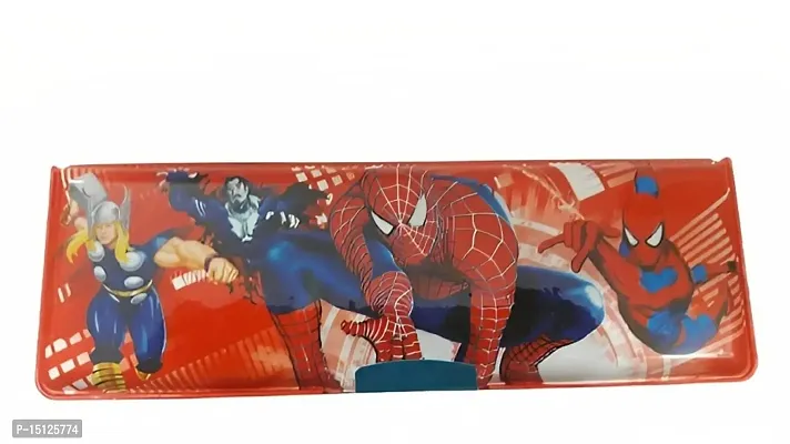 Spiderman Pencil Box with Calculator and Dual Sharpener (Red)-thumb0