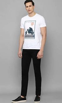 Black Denim Mid Rise Jeans For Men-thumb2