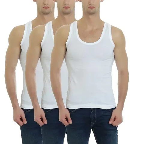 Mens Premium White vest Pack of 3