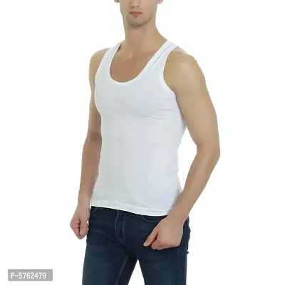 Mens Premium White vest Pack of 3-thumb3