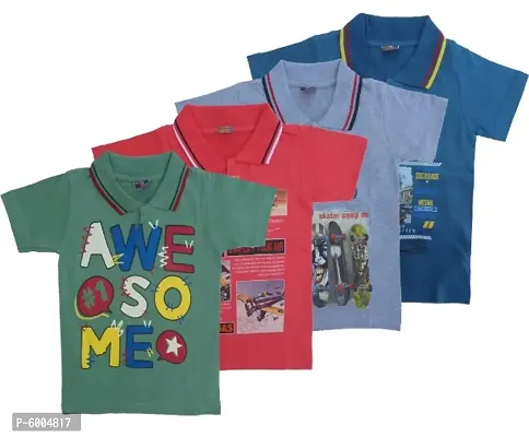 Fashionista Boys Polo Tshirts Pack of 4 Assorted colours