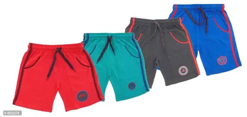 Kids Cotton Shorts with 2 pockets pack of 4