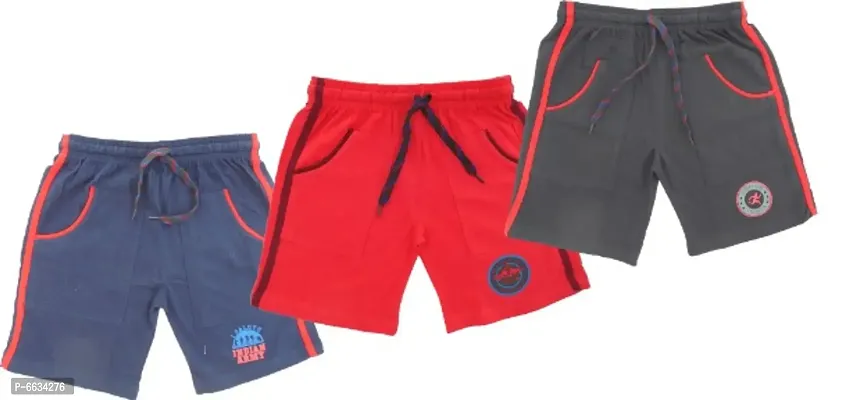 Kids Cotton Shorts with 2 pockets pack of 3