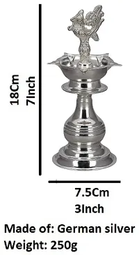 Auspicious German Silver Metal Diya Combo For Pooja Pack Of 2-thumb2