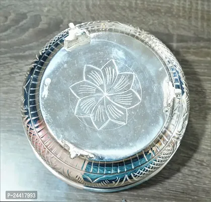 Sigaram 1 Pooja flower Basket is best for Home, Office and Temple Poojas K3132 Silver Plated-thumb4