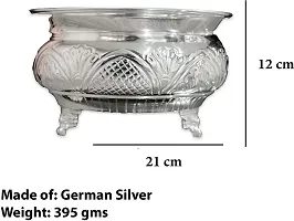 Sigaram 1 Pooja flower Basket is best for Home, Office and Temple Poojas K3132 Silver Plated-thumb4