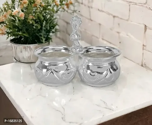 Sigaram 1 German Silver 2cup Panchwala is best for Home, Office and Temple Poojas K3114 Silver Plated