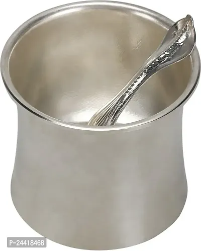 Sigaram German Silver Panch Patre With Pooja Hand For Home Pooja Festival Decor K3975 Silver Plated-thumb4