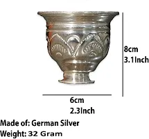 Sigaram German Silver KumKum Barani is best for Home, Office and Temple Poojas K3115 Silver Plated-thumb3