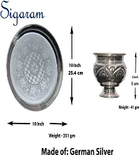 German Silver Plate and Kum Kum Cup For Home Pooja-thumb1