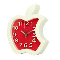 SIGARAM Plastic Apple Table Clock with Alarm for Home Decor (Red)-thumb1