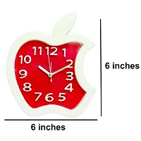 SIGARAM Plastic Apple Table Clock with Alarm for Home Decor (Red)-thumb2