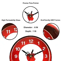 SIGARAM Plastic Wall Clock for Home and Office (Red)-thumb2