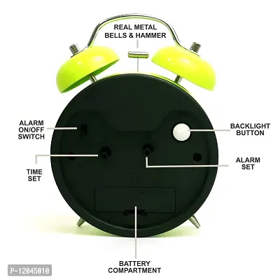 Sigaram Smiley Metal Twin Bell Analog-thumb4