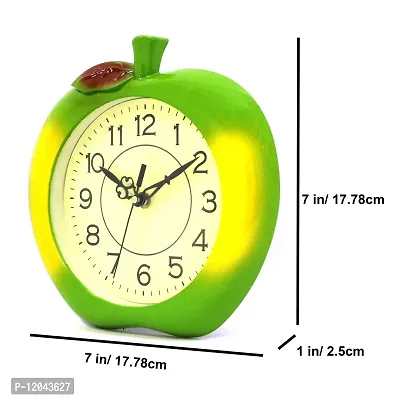 Sigaram Apple Shape Wall Clock| for Home and Office| Battery Operated Attractive Color and Designer Clock-thumb3