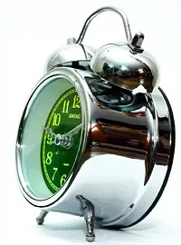 Silver Geen metal alarm table clock-thumb3