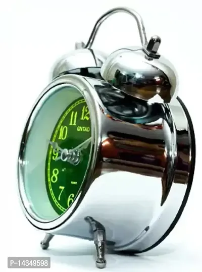 Silver Geen metal alarm table clock-thumb4