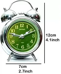 Silver Geen metal alarm table clock-thumb4