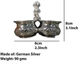 Sigaram 1 German Silver 2cup Panchwala is best for Home, Office and Temple Poojas K3114 Silver Plated-thumb4