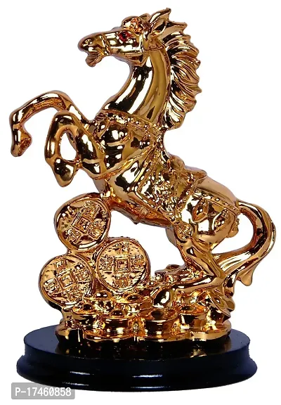 Sigaram Vastu Horse for Car Dashboard, Table or Ofice-Desk, Shops and Homes K1230 Decorative Showpiece - 10 cm
