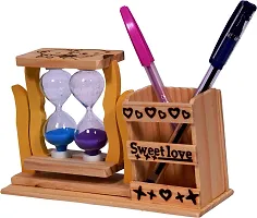 ProOffice 1 Compartments Wooden, Glass Pen Stand-thumb2