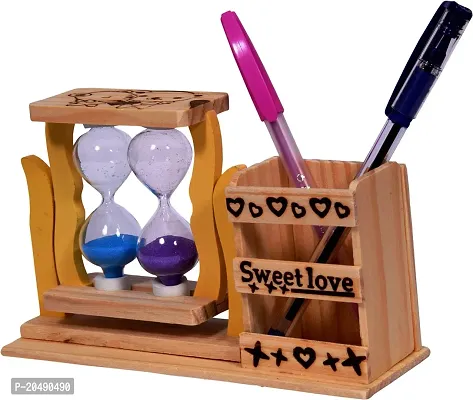 ProOffice 1 Compartments Wooden, Glass Pen Stand-thumb3