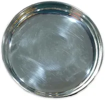 German Silver 6 Inch Plain Plate For Pooja-thumb2