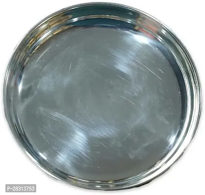 German Silver 6 Inch Plain Plate For Pooja-thumb3