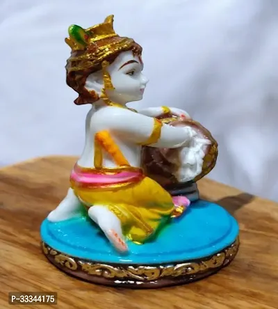 Sigaram 5.5 Inch Marble Meterial Bala Gopala/ Krishna Idol For Hoome Pooja Decore K4466-thumb2