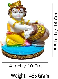 Sigaram 5.5 Inch Marble Meterial Bala Gopala/ Krishna Idol For Hoome Pooja Decore K4466-thumb2