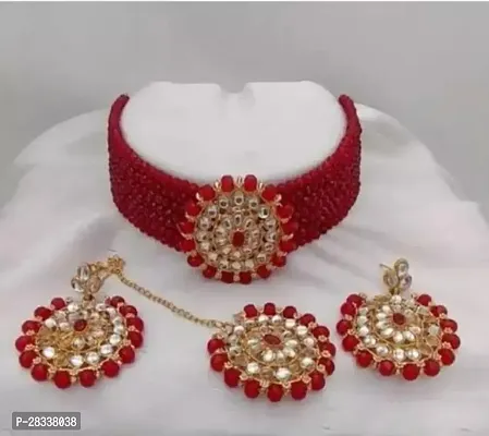 Stylish Red Alloy Jewellery Sets For Women