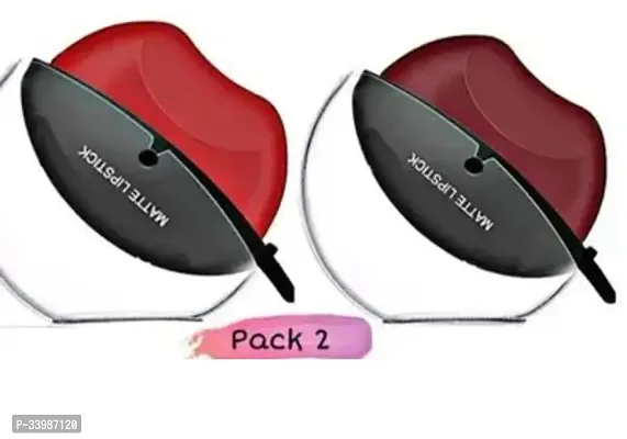 Apple Shape Waterproof Matte Lipstick Pack Of 2-thumb0