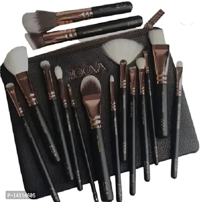 Stylish Fancy Makeup Brush Set 15Pcs Brown Color For Women And Girls
