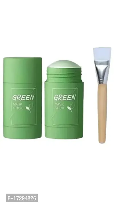 Green Mask Stick And 1 pack Brush For Women.