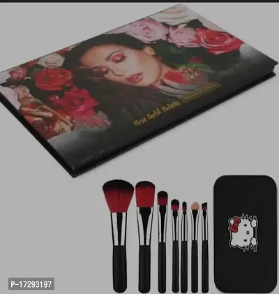 Rose Gold Eyeshadow Palette and Makeup Brush Set For Women.-thumb2