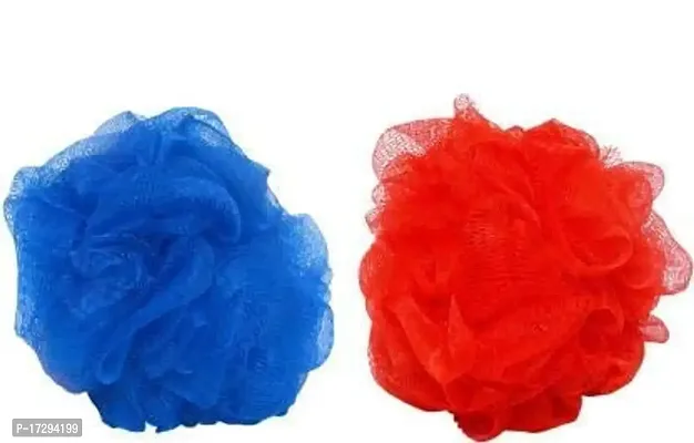 Shri Radhe Traders Bath Sponge Round Loofah For Women  Men/Bathing Scrubber For Body/Free Hand Loofah-Set of 2