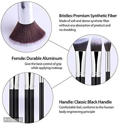 Womens  Girls TYAGIRL10 Black Light Weight Makeup Brushes Set and 1 Pink Beauty Blender Makeup Sponge - (Pack of 11)-thumb5