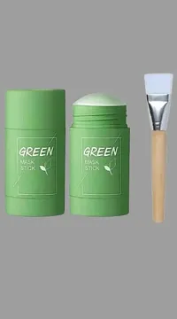 Green Mask Stick And 1 pack Brush For Women.-thumb1