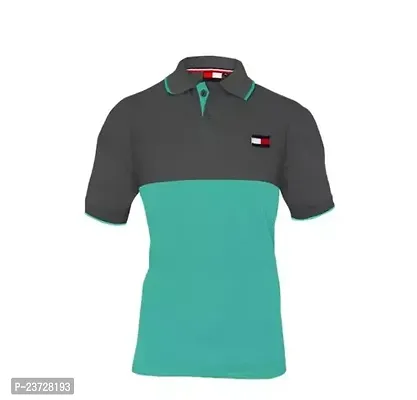 Stylish Men Poly Blend Polo T-Shirt