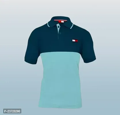 Stylish Men Poly Blend Polo T-Shirt